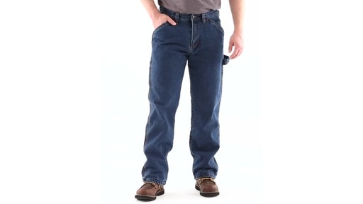 Guide Gear Men's Flannel-Lined Carpenter Jeans 360 View - image 10 from the video