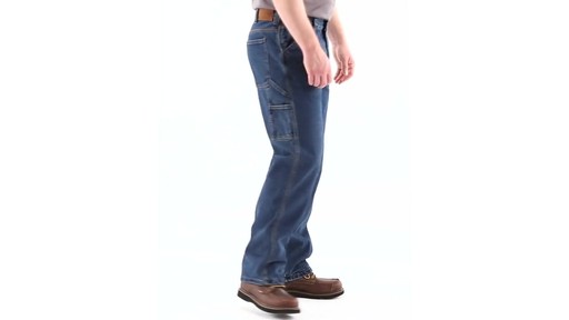 Guide Gear Men's Flannel-Lined Carpenter Jeans 360 View - image 2 from the video