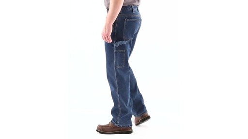 Guide Gear Men's Flannel-Lined Carpenter Jeans 360 View - image 7 from the video