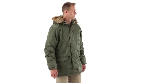 HQ ISSUE Men's Military Style N-3B Parka 360 View - image 1 from the video