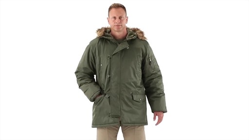 HQ ISSUE Men's Military Style N-3B Parka 360 View - image 10 from the video