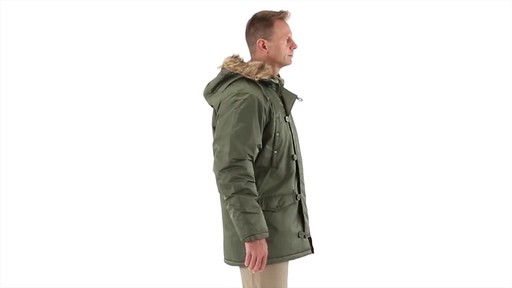 HQ ISSUE Men's Military Style N-3B Parka 360 View - image 2 from the video