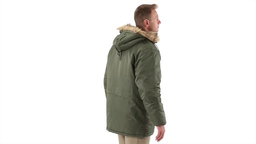 HQ ISSUE Men's Military Style N-3B Parka 360 View - image 3 from the video