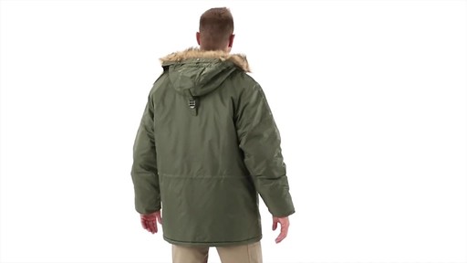 HQ ISSUE Men's Military Style N-3B Parka 360 View - image 4 from the video