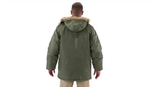 HQ ISSUE Men's Military Style N-3B Parka 360 View - image 5 from the video