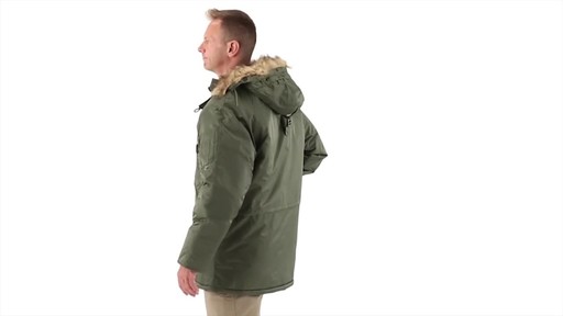 HQ ISSUE Men's Military Style N-3B Parka 360 View - image 7 from the video