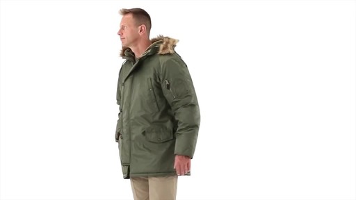 HQ ISSUE Men's Military Style N-3B Parka 360 View - image 8 from the video