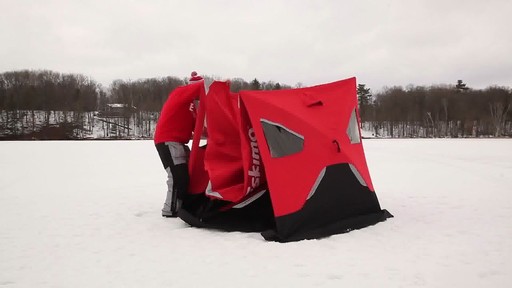 Eskimo FatFish 6120 Six-Sided Ice Fishing Shelter - image 5 from the video