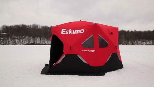 Eskimo FatFish 6120 Six-Sided Ice Fishing Shelter - image 9 from the video