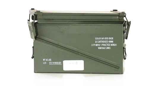 U.S. Military Surplus 40mm Ammo Can Used 360 View - image 7 from the video