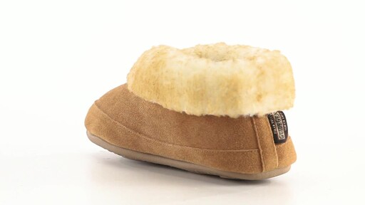 Guide Gear Women's Wool Roll Bootie Slippers 360 View - image 3 from the video
