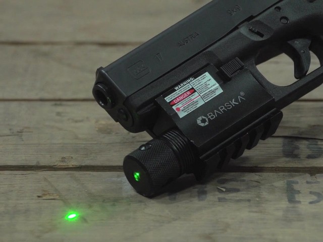 Barska GLX Compact 5mW Green Laser Sight with Rail - image 10 from the video