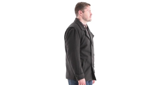 Guide Gear Men's Wool-Blend Pea Coat 360 View - image 2 from the video