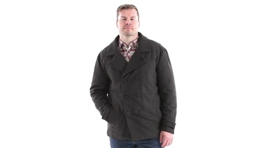 Guide Gear Men's Wool-Blend Pea Coat 360 View - image 7 from the video