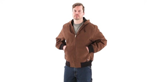 Dickies Men's Duck Thermal Lined Hooded Jacket 360 View - image 7 from the video