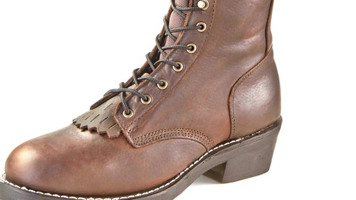 Guide Gear Men's Kiltie Packer Leather Work Boots - image 5 from the video