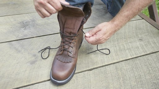 Guide Gear Men's Kiltie Packer Leather Work Boots - image 8 from the video