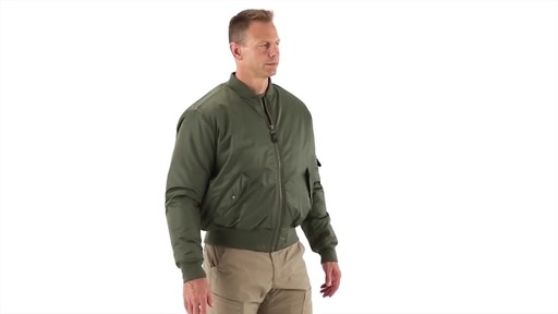 HQ Issue Men's Military Style MA-1 Flight Jacket 360 View - image 1 from the video
