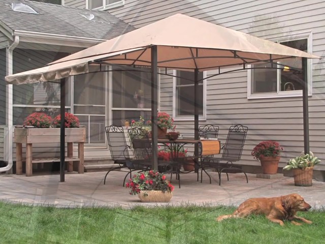 CASTLECREEK® 10x10' Gazebo with Awning - image 1 from the video