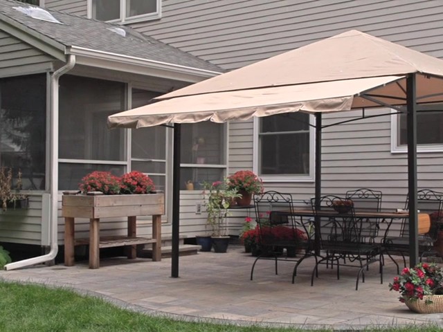 CASTLECREEK® 10x10' Gazebo with Awning - image 10 from the video