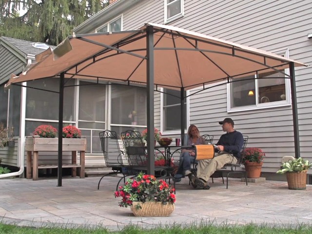 CASTLECREEK® 10x10' Gazebo with Awning - image 2 from the video