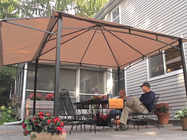 CASTLECREEK® 10x10' Gazebo with Awning - image 4 from the video