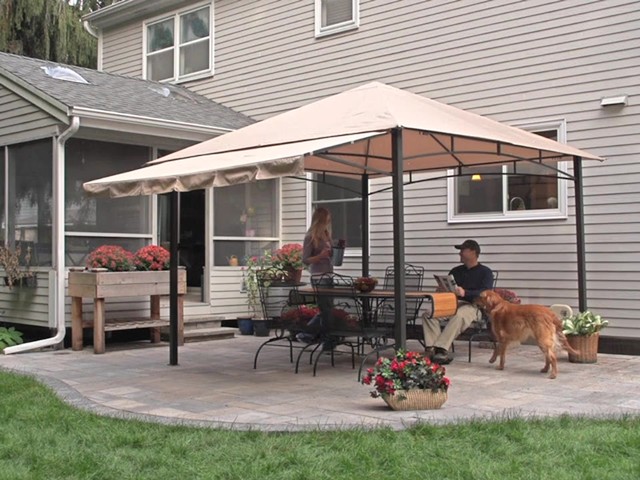 CASTLECREEK® 10x10' Gazebo with Awning - image 6 from the video