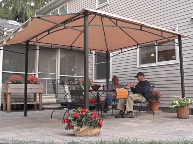 CASTLECREEK® 10x10' Gazebo with Awning - image 8 from the video