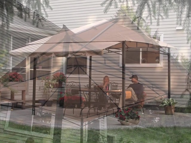 CASTLECREEK® 10x10' Gazebo with Awning - image 9 from the video