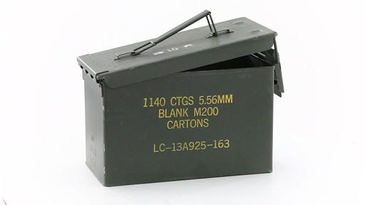 U.S. Military Surplus Waterproof 50 Caliber Ammo Can Used 360 View - image 3 from the video