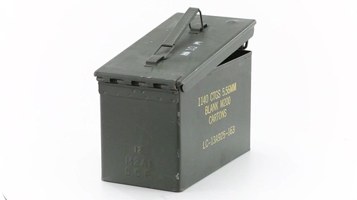U.S. Military Surplus Waterproof 50 Caliber Ammo Can Used 360 View - image 5 from the video