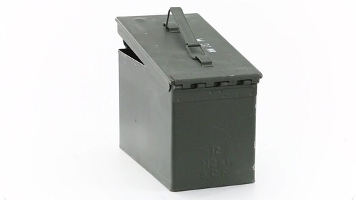 U.S. Military Surplus Waterproof 50 Caliber Ammo Can Used 360 View - image 6 from the video