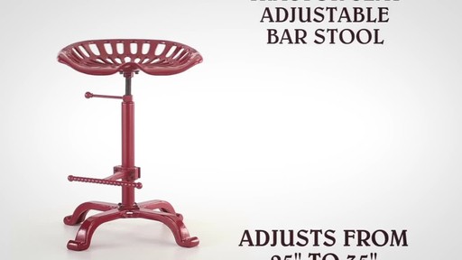 CASTLECREEK Farmhouse Tractor Seat Adjustable Bar Stool 250 lb. Capacity - image 2 from the video