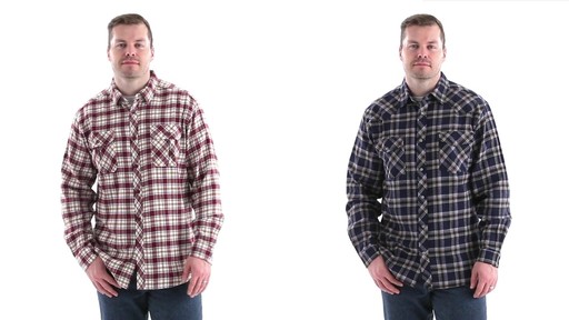 Guide Gear Men's Brushed Flannel Long Sleeve Shirt 360 View - image 10 from the video