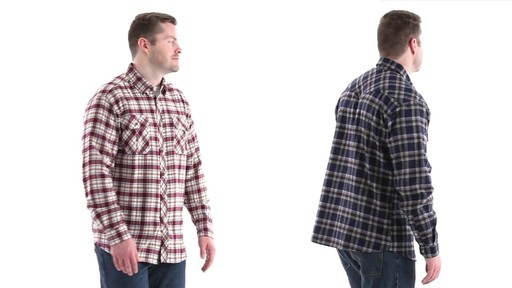 Guide Gear Men's Brushed Flannel Long Sleeve Shirt 360 View - image 3 from the video