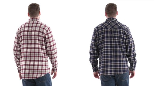 Guide Gear Men's Brushed Flannel Long Sleeve Shirt 360 View - image 5 from the video