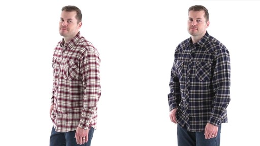 Guide Gear Men's Brushed Flannel Long Sleeve Shirt 360 View - image 8 from the video