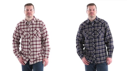 Guide Gear Men's Brushed Flannel Long Sleeve Shirt 360 View - image 9 from the video