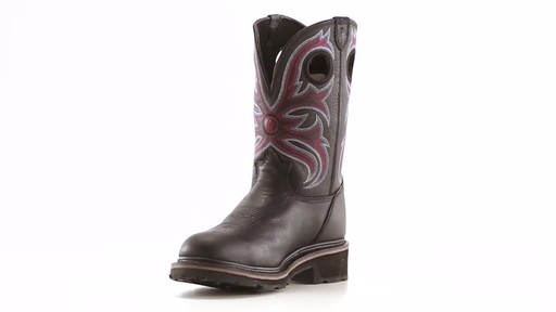 Tony Lama Snyder Black Waterproof Steel Toe Western Work Boots - image 1 from the video