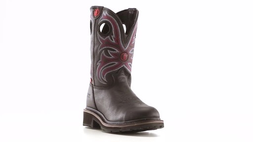 Tony Lama Snyder Black Waterproof Steel Toe Western Work Boots - image 3 from the video