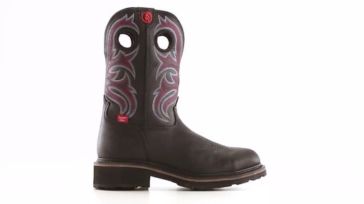 Tony Lama Snyder Black Waterproof Steel Toe Western Work Boots - image 5 from the video