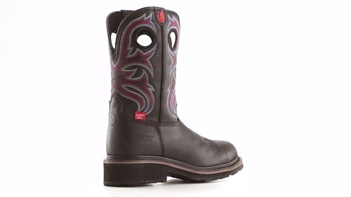 Tony Lama Snyder Black Waterproof Steel Toe Western Work Boots - image 6 from the video