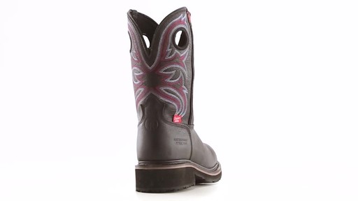 Tony Lama Snyder Black Waterproof Steel Toe Western Work Boots - image 7 from the video