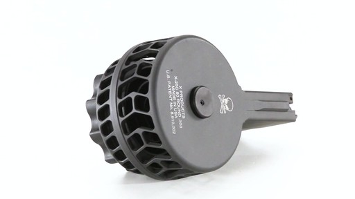X-Products X-25-S AR-10 .308 Winchester Skeletonized Drum Magazine 50 Rounds 360 View - image 9 from the video