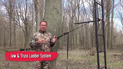 Primal Tree Stands 22' Mac Daddy Deluxe Ladder Tree Stand With Jaw And Truss Stabilizer System - image 1 from the video