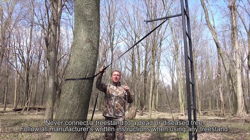 Primal Tree Stands 22' Mac Daddy Deluxe Ladder Tree Stand With Jaw And Truss Stabilizer System - image 10 from the video