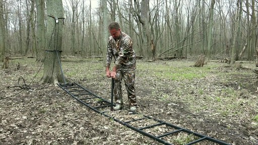 Primal Tree Stands 22' Mac Daddy Deluxe Ladder Tree Stand With Jaw And Truss Stabilizer System - image 2 from the video