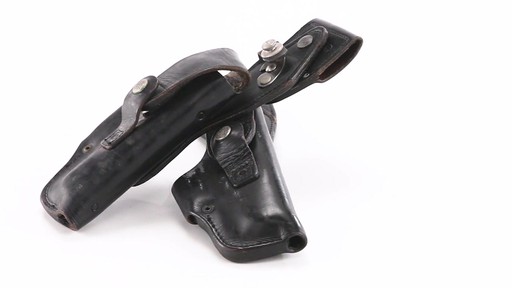 2 Used German Police Leather Holsters Black 360 View - image 1 from the video
