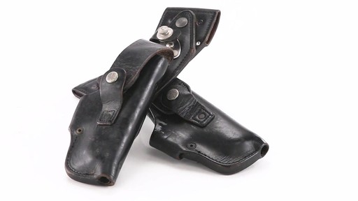 2 Used German Police Leather Holsters Black 360 View - image 2 from the video