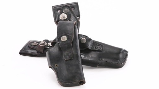 2 Used German Police Leather Holsters Black 360 View - image 3 from the video